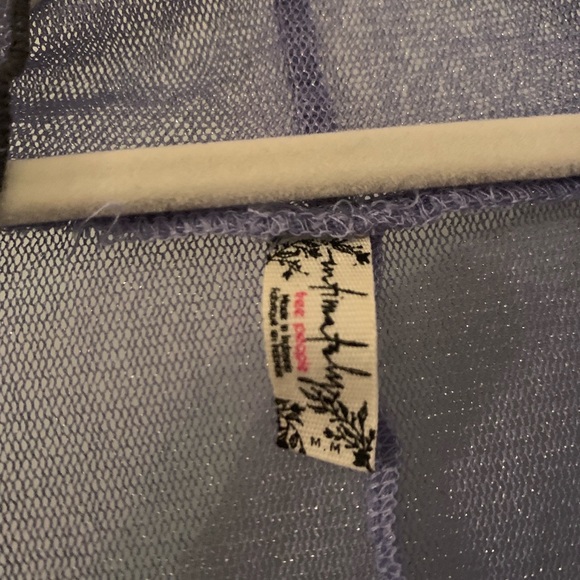 NWOT Free People Sheer Blouse - Picture 3 of 4